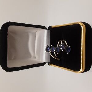 Sterling Silver Iolite Multistone Ring